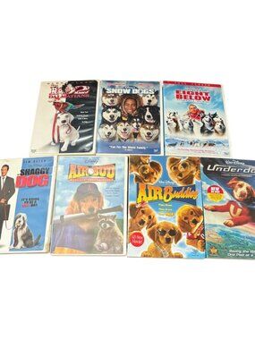 Disney Live Action Dogs DVD Lot Of 7 Airbuds Shaggy Dog Underdog Dog Snow Dogs